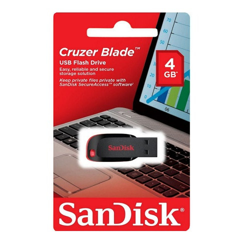 Sandisk Cruzer Blade 4GB USB 2.0 Flash Drive Memory Lot of 100pcs