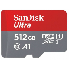 Sandisk 512GB ULTRA USD 120MB/S C10 UHS U1 A1 CARD+ADAP SDSQUA4-512G-AN6MA