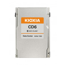 KIOXIA 3.84tb Ssd Nvme 2.5-inch 15mm Cd6-r Series, Sie, Pcie 4.0 6200 Mb/sec Read, Bics Flash™ Tlc, 1 Dwpd KCD6XLUL3T84