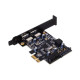 SilverStone SST-EC04-E Dual-Port USB 3.0 PCI-Express Expansion Card 