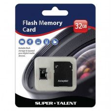 Super Talent 32GB Micro SDHC Memory Card w/ Adapter, Retail