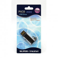 Super Talent Pico Mini-C 32GB USB 2.0 Flash Drive (Black)