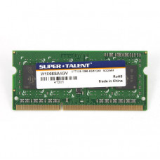 Super Talent DDR3-1066 SODIMM 4GB/512x8 CL7 Notebook Memory