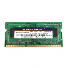 Super Talent DDR3-1333 SODIMM 4GB/512Mx64 CL9 Micron Chip Notebook Memory