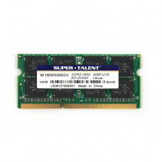 Super Talent DDR3-1600 SODIMM 8GB/512Mx8 CL11 Notebook Memory