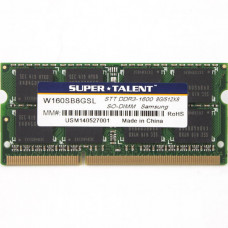 Super Talent DDR3-1600 SODIMM 8GB/512Mx8 CL11 Samsung Chip Notebook Memory