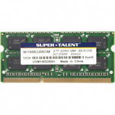 Super Talent DDR3-1866 SODIMM 8GB/512Mx8 Micron Chip CL13 Notebook Memory