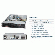 Supermicro CSE-213A-R900UB 900W 2U Rackmount Server Chassis (Black)