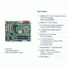 Supermicro C2SBA+-O Core 2 Quad/ G33/ DDR2/ SATA2/ A&V&GbE/ ATX Server Motherboard