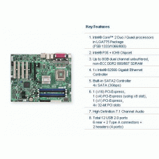 Supermicro C2SBE-O Core 2 Quad/ P35/ DDR2/ SATA2/ A&GbE/ ATX Server Motherboard