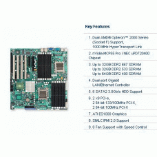 Supermicro H8DME-2 Dual Opteron 2000/ PCI-E/ V&2GbE Server Motherboard, Bulk