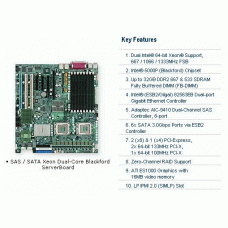 Supermicro X7DB3 Dual Xeon/ Intel 5000P/ PCI-E/ 2GbE/ EATX Motherboard