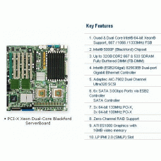 Supermicro X7DB8-X-O Dual LGA771 Xeon/ 5000P/ DDR2/ SCSI/ V&2GbE Server Motherboard