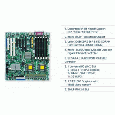 Supermicro X7DBN Dual LGA 771 Xeon/ 5000P/ DDR2/ PCI-E/ V&2GbE Server Motherboard, Retail