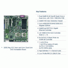 Supermicro X7DCA-3 Dual LGA771 Xeon/ Intel 5100/ FSB1333/ A&2GbE/ E-ATX Server Motherboard