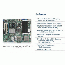 Supermicro X7DVA-E Dual LGA771 Xeon/ Intel 5000V/ PCI-E/ ATX Server Motherboard