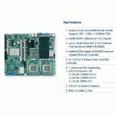 Supermicro X7DVL-i Dual LGA771 Xeon/ Intel 5000V/ PCI-E/ V&2GbE/ ATX Motherboard, Bulk