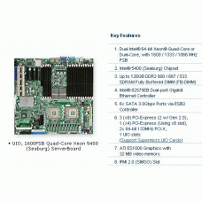 Supermicro X7DWN+ Dual LGA771 Xeon/ Intel 5400/ FSB 1600/ SATA2/ V&2GbE Server Motherboard, Retail