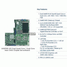 Supermicro X7DWU Dual LGA771 Xeon/ Intel 5400/ FSB 1600/ DDR2 FB-DIMM/ V&2GbE Server Motherboard