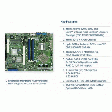 Supermicro X7SBi LGA775/ Intel 3210/ FSB 1333/ DDR2-800/ RAID/ V&2GbE/ ATX Server Motherboard
