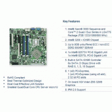 Supermicro X7SBL-LN2-B LGA775/ Intel 3200/ FSB 1333/ V&2GbE/ MATX Server Motherboard, Bulk