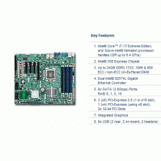 Supermicro X8STE-O LGA1366/ Intel X58/ DDR3-1333/ RAID/ V&2GbE/ ATX Server Motherboard