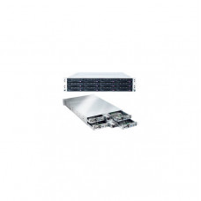 Supermicro SuperServer SYS-6026TT-HTRF Four Node Dual LGA1366 1400W 2U Rackmount Server Barebone System (Black)