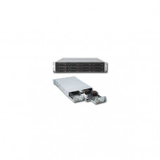 Supermicro SuperServer SYS-6026TT-D6RF Two Node Dual LGA1366 1400W 2U Rackmount Server Barebone System (Black)